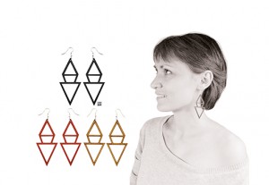 036 Jewelry wood earrings Izabela Nowak