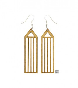 037 Jewelry wood earrings Izabela Nowak