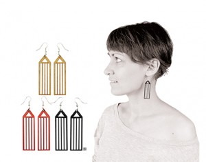 039 Jewelry wood earrings Izabela Nowak
