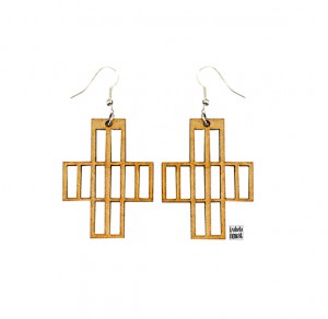 007 Izabela Nowak earrings wood jewelry