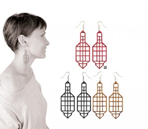 024 Jewelry wood earrings Izabela Nowak