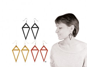 027 Jewelry wood earrings Izabela Nowak