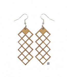 028 Jewelry wood earrings Izabela Nowak