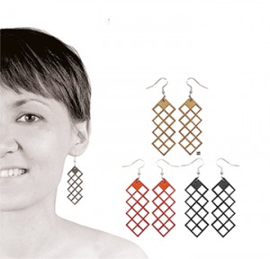 030 Jewelry wood earrings Izabela Nowak